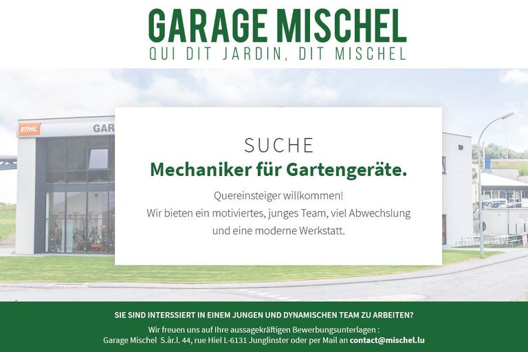 OFFRE D'EMPLOI - Mechaniker für Gartengeräte